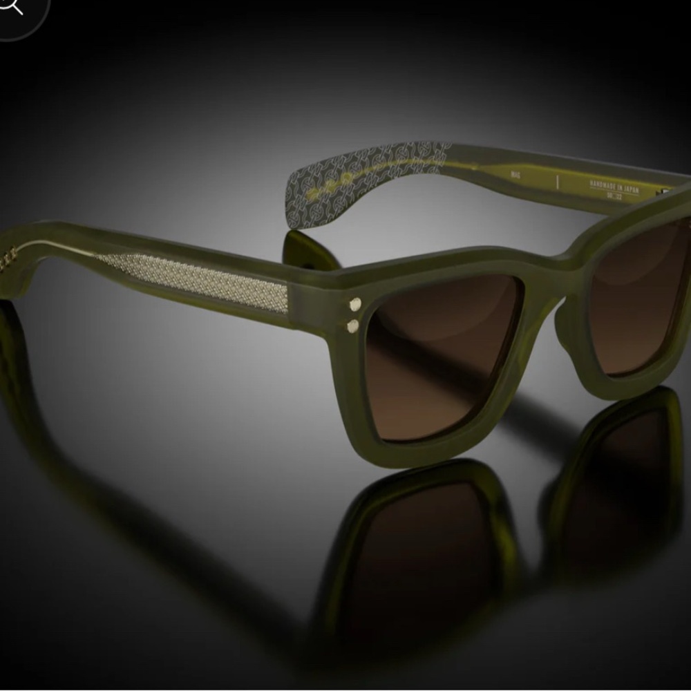 Hoorsenbuhs Model I Solid 24K Gold Accented Matte Army Green Sunglasses